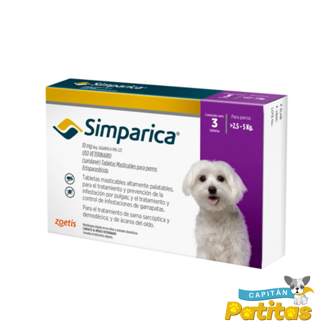 simparica 3 tabs 4 capitan patitas